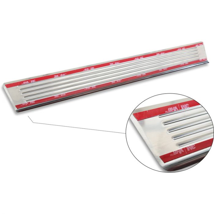 Inox door sill protectors  Dacia Sandero III 2020- incl. Stepway 'Lines' - 4-pieces