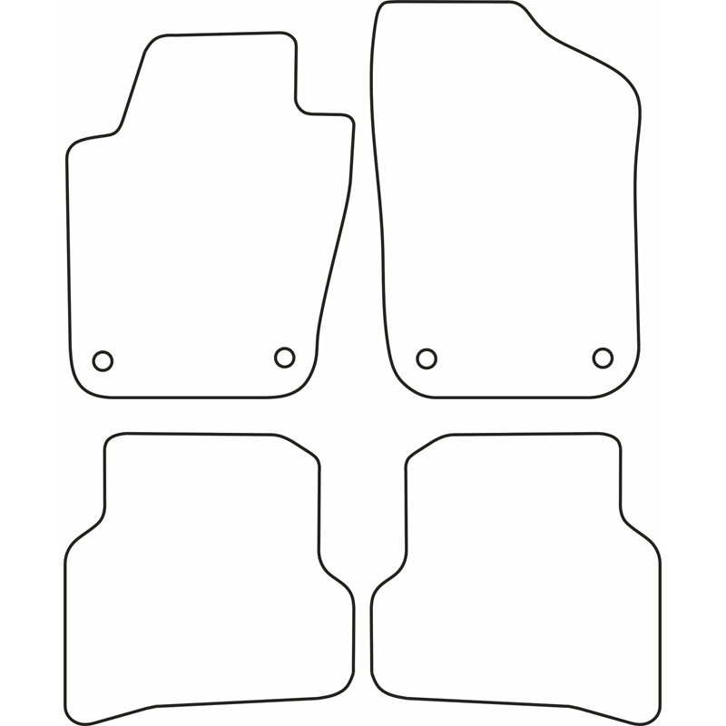 Set car mats  Seat Ibiza 6J 3/5-doors & ST 2008-2017