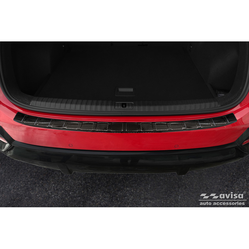 Real 3D Carbon Rear bumper protector  Audi Q3 Sportback 2019- 'Ribs'