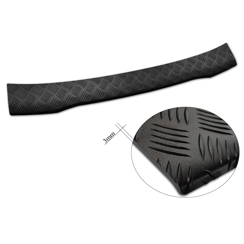 Matt Black Aluminum Rear bumper protector  Ford Tourneo Courier/Transit Courier 2014- 'Riffled Plate'