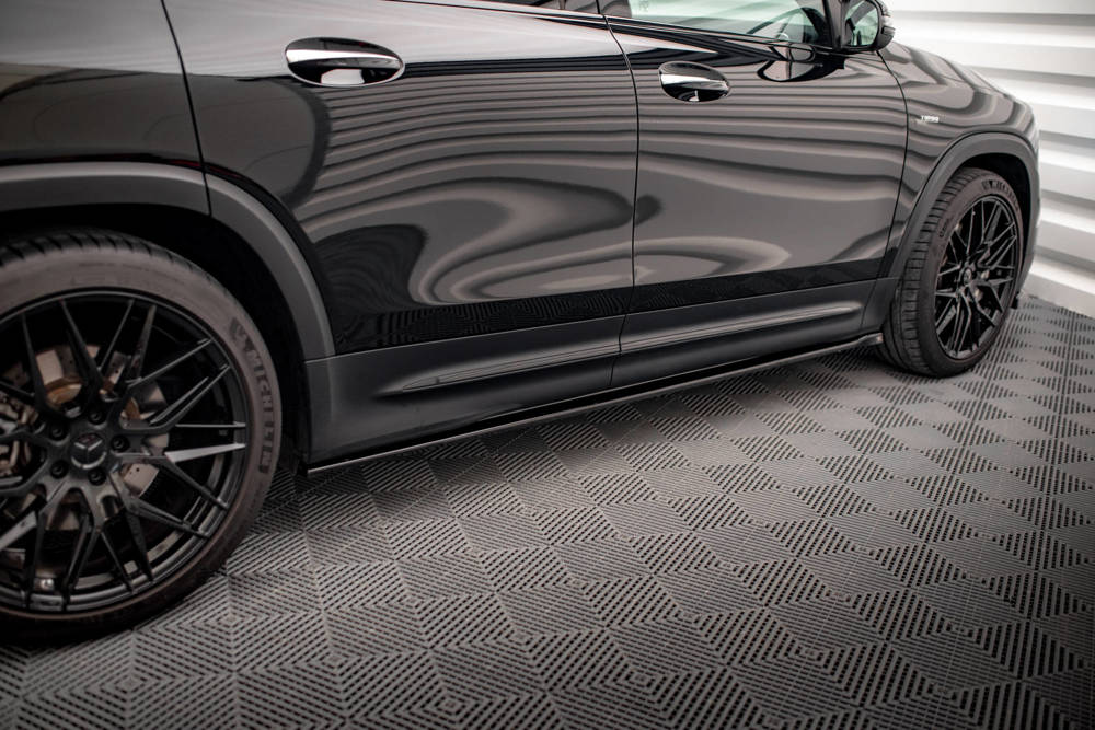 Zijskirts passend voor Mercedes GLB AMG Pakket & GLB 35 AMG Maxton Glans Zwart