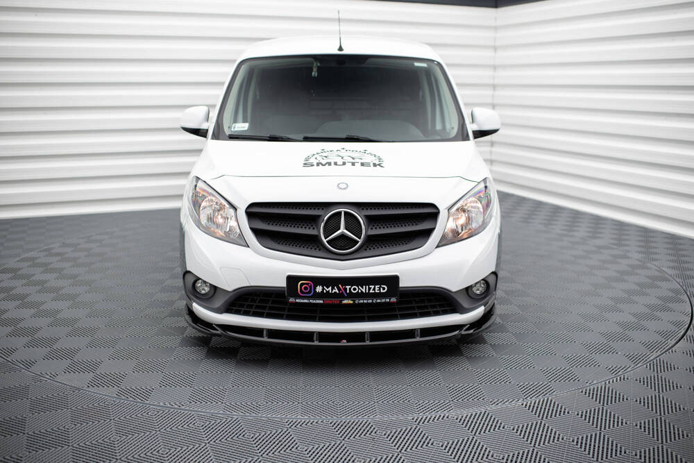 Voorspoiler passend voor Mercedes Benz Citan Maxton Glans Zwart