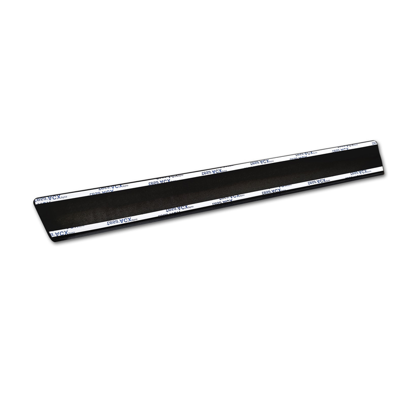 Aluminium door sill protectors 'Riffled Plate'  Volkswagen Caddy V 2020- - 2-pieces - Black