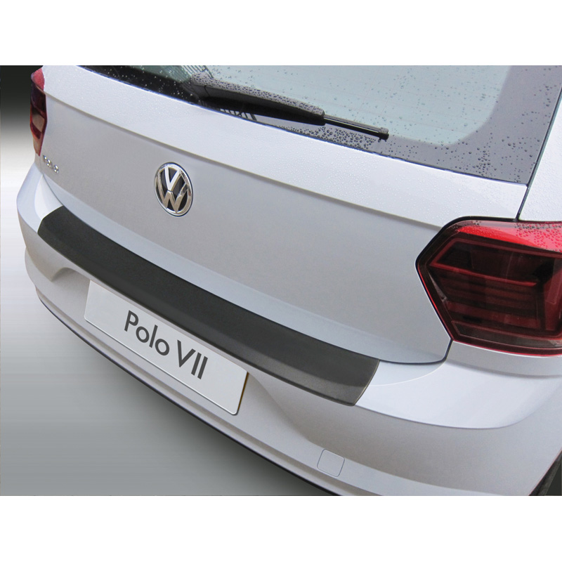 ABS Rear bumper protector  Volkswagen Polo VI 5-doors 2017-2021 Black