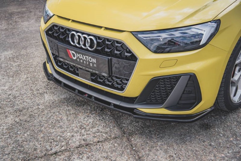 Voorspoiler Audi A1 S-LINE GB glanzend zwart V.1