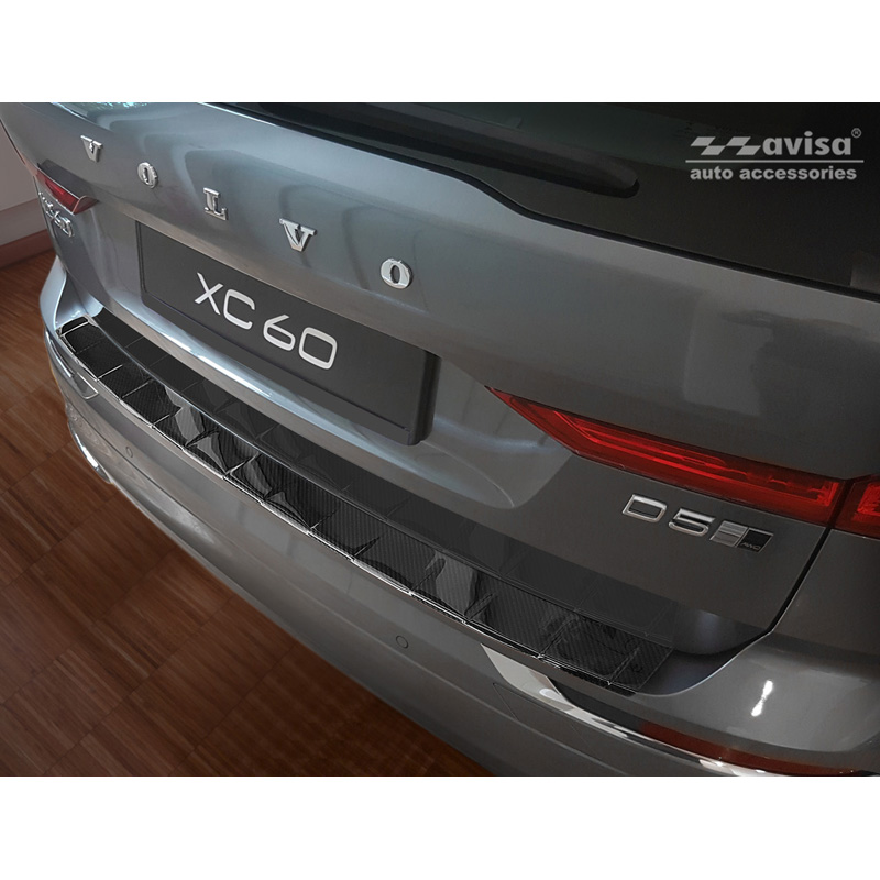 Real 3D Carbon Rear bumper protector  Volvo XC60 II 2017-2021- & FL 2021- incl. R-Design