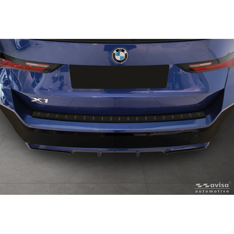 Avisa Matt Black Stainless Steel Rear bumper protector  BMW X1 (U11) M-Sport & iX1 (U11) M-Sport 2022- 'Ribs'