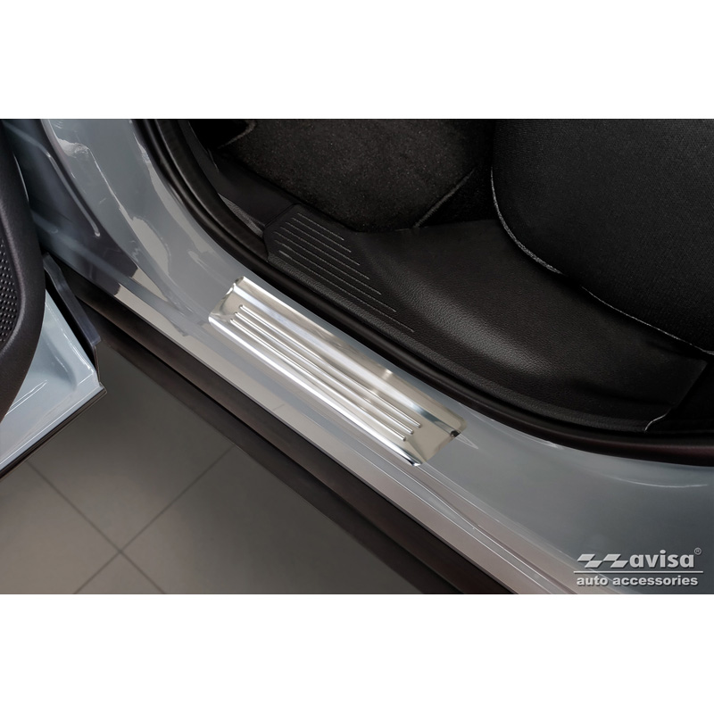 Silver Inox door sill protectors  Nissan Qashqai III 2021- - 'Special Edition' - 4-pieces