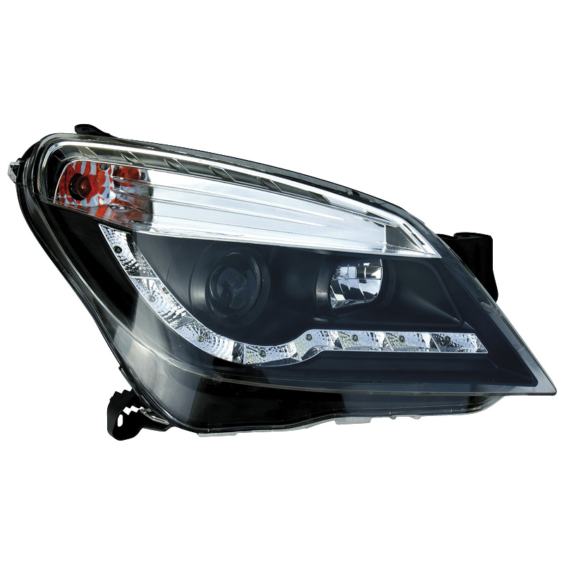 Set Headlights in DRL-Look  Opel Astra H 2004-2009 - Black
