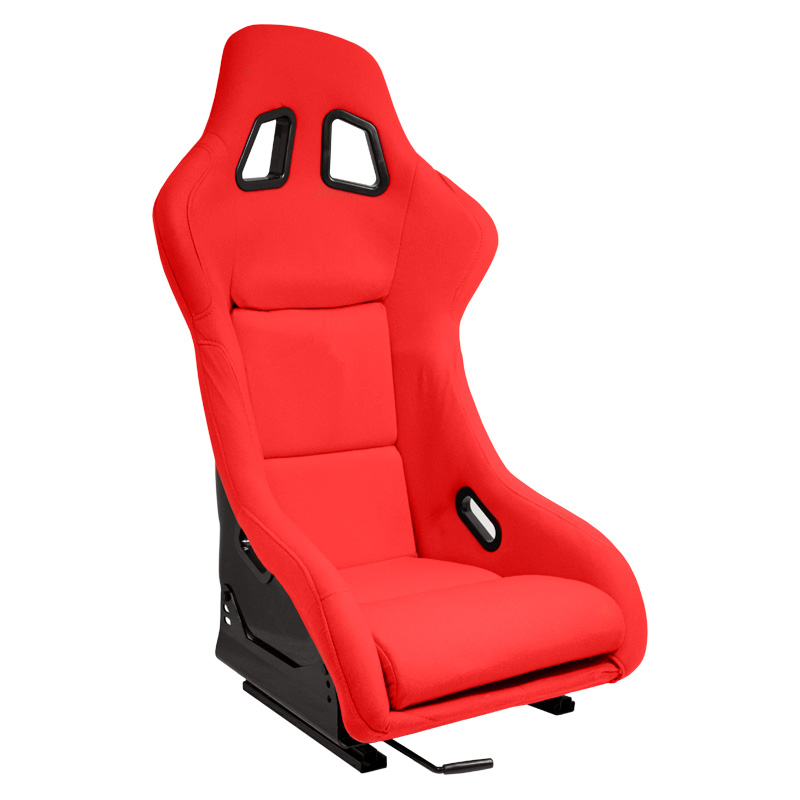 Sport seat 'MO' - Red - Non-reclinable fibreglass back-rest - incl. slides