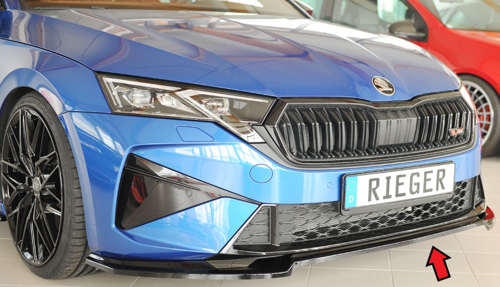 Voorspoiler passend voor Skoda Octavia RS (NX): 08.24- glans zwart