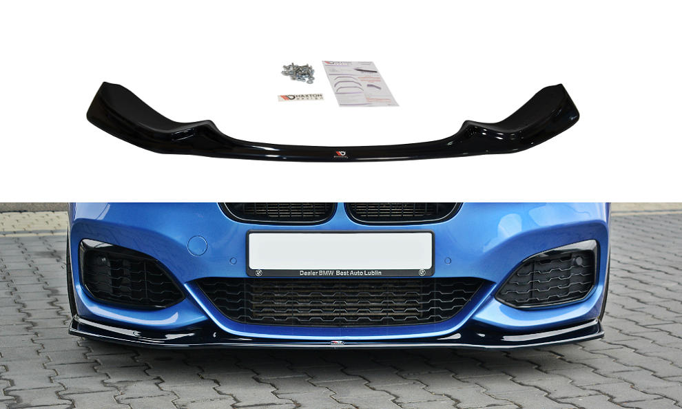 Voorspoiler passend voor BMW 1-Serie F20/F21 Facelift M-Power V3 Gloss Black