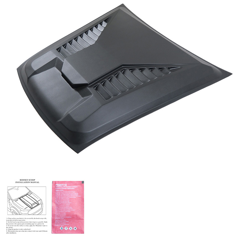 Bonnet Scoop  Toyota Hilux 8th Gen. 2015-2020 - Version 2 - Matt black