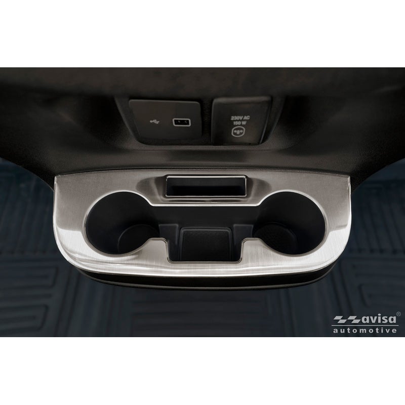 Avisa Stainless Steel cup holder trim cover  Fiat Ducato III Facelift 2023- / Opel Movano III Facelift 2023- / Toyota Proace Max 2024- - Silver
