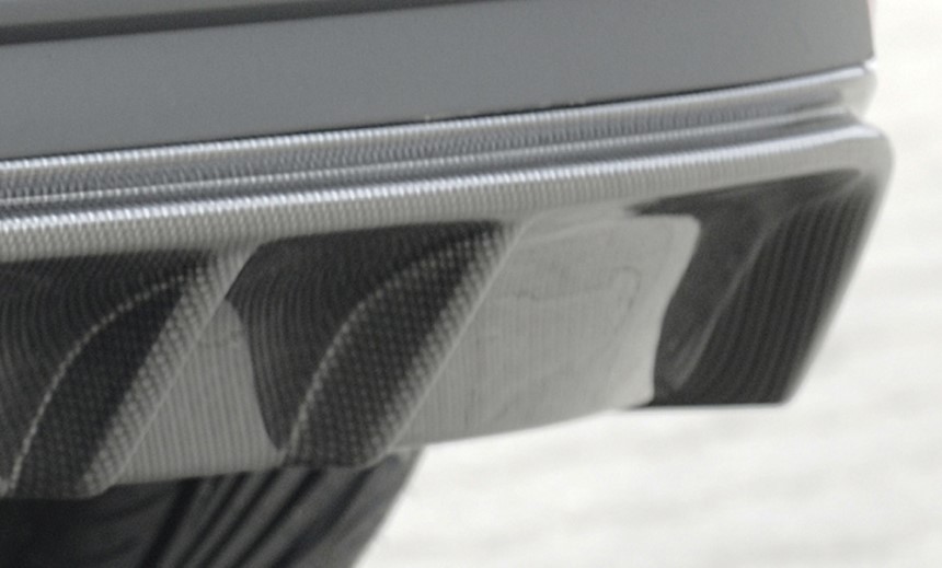 Diffuser passend voor Seat Leon F5 FR Rieger dubbele uitlaat links carbon-look