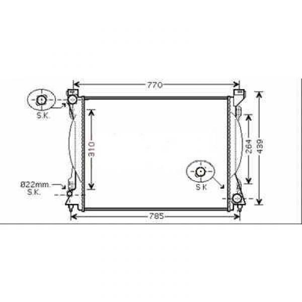 Radiator AUDI A6 04->> 675x445x32 2.0 TFSI MAN.GETR. +AC