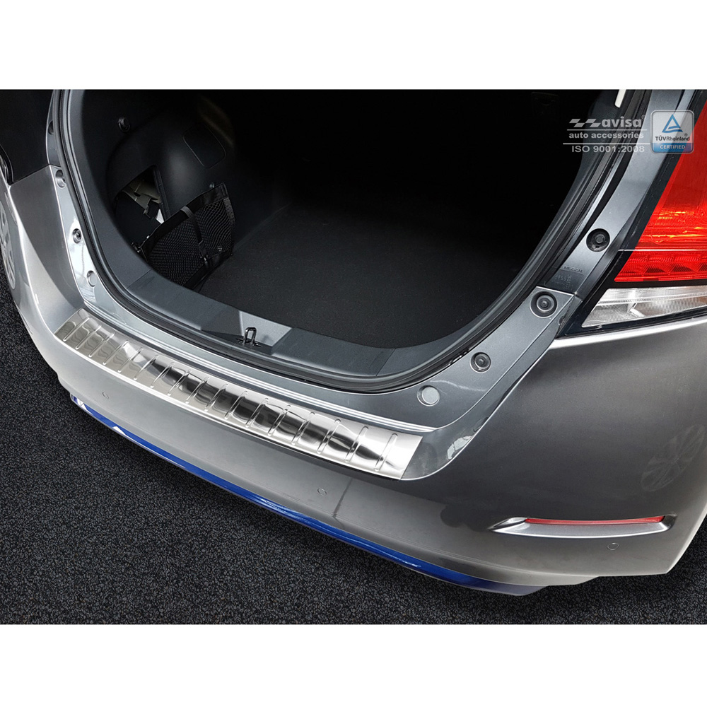 Stainless Steel Rear bumper protector  Nissan Leaf II 2017-2021 & FL 2021- 'Ribs'
