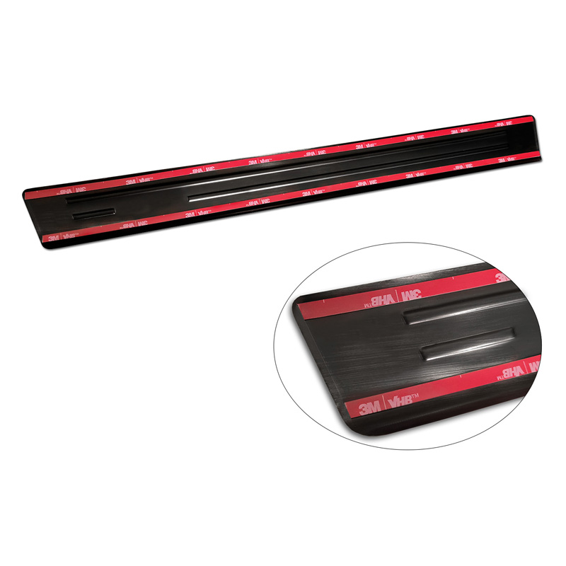 Black Inox door sill protectors  Citroën C5 Aircross 2018- Incl. Facelift 'Hybrid' - 4-pieces