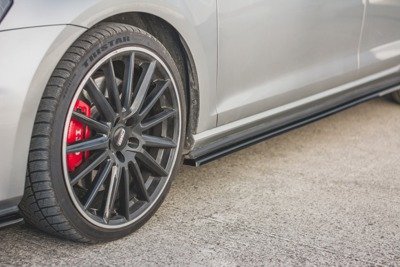 Zijskirts passend voor VW Golf 7 GTI Glans Zwart