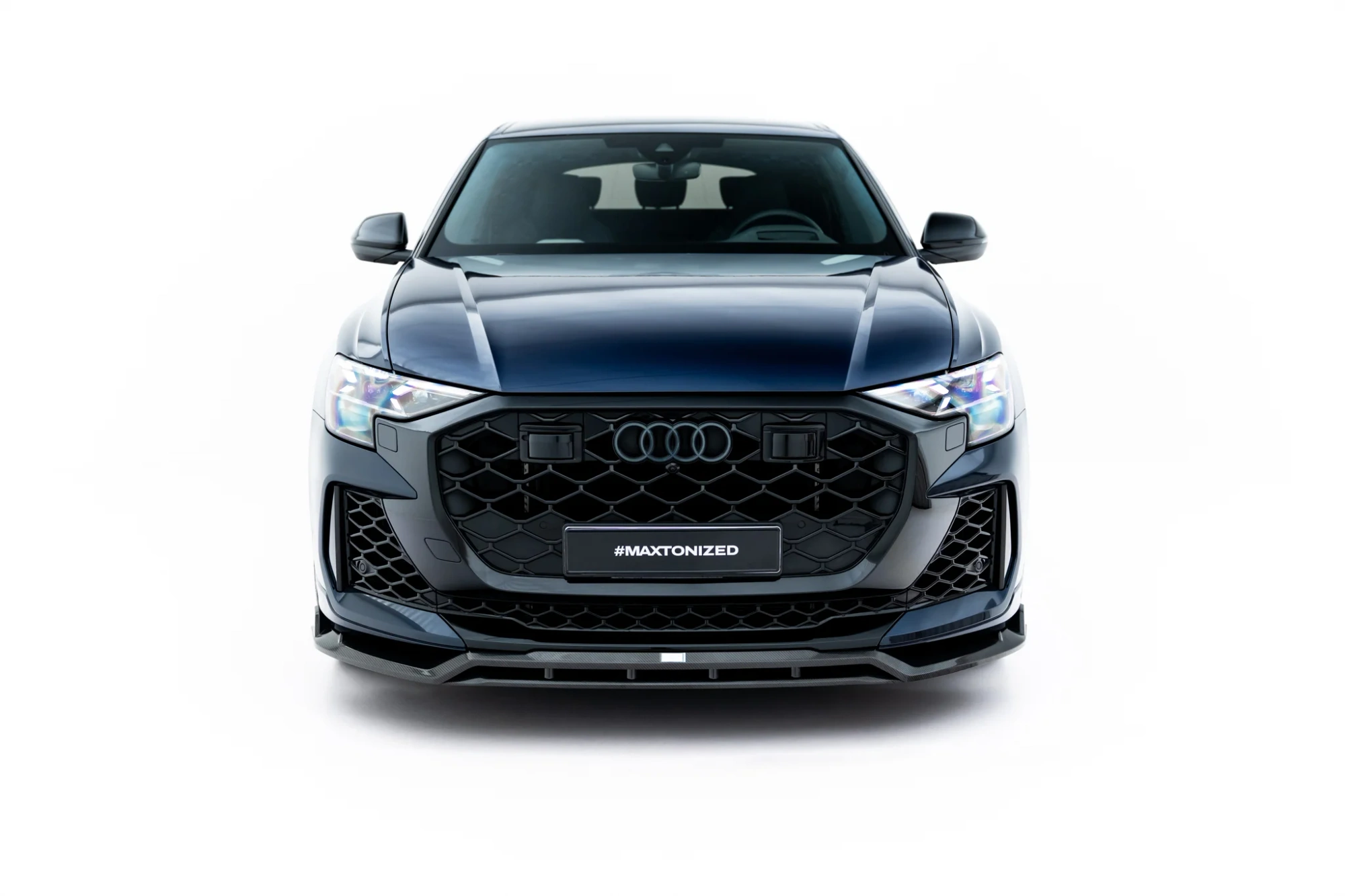Prepreg Carbon Fiber Front Splitter Audi RSQ8 Mk1 Facelift Gloss Black