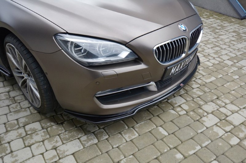 Voorspoiler passend voor BMW 6 GRAN COUPÉ Glanzend Zwart