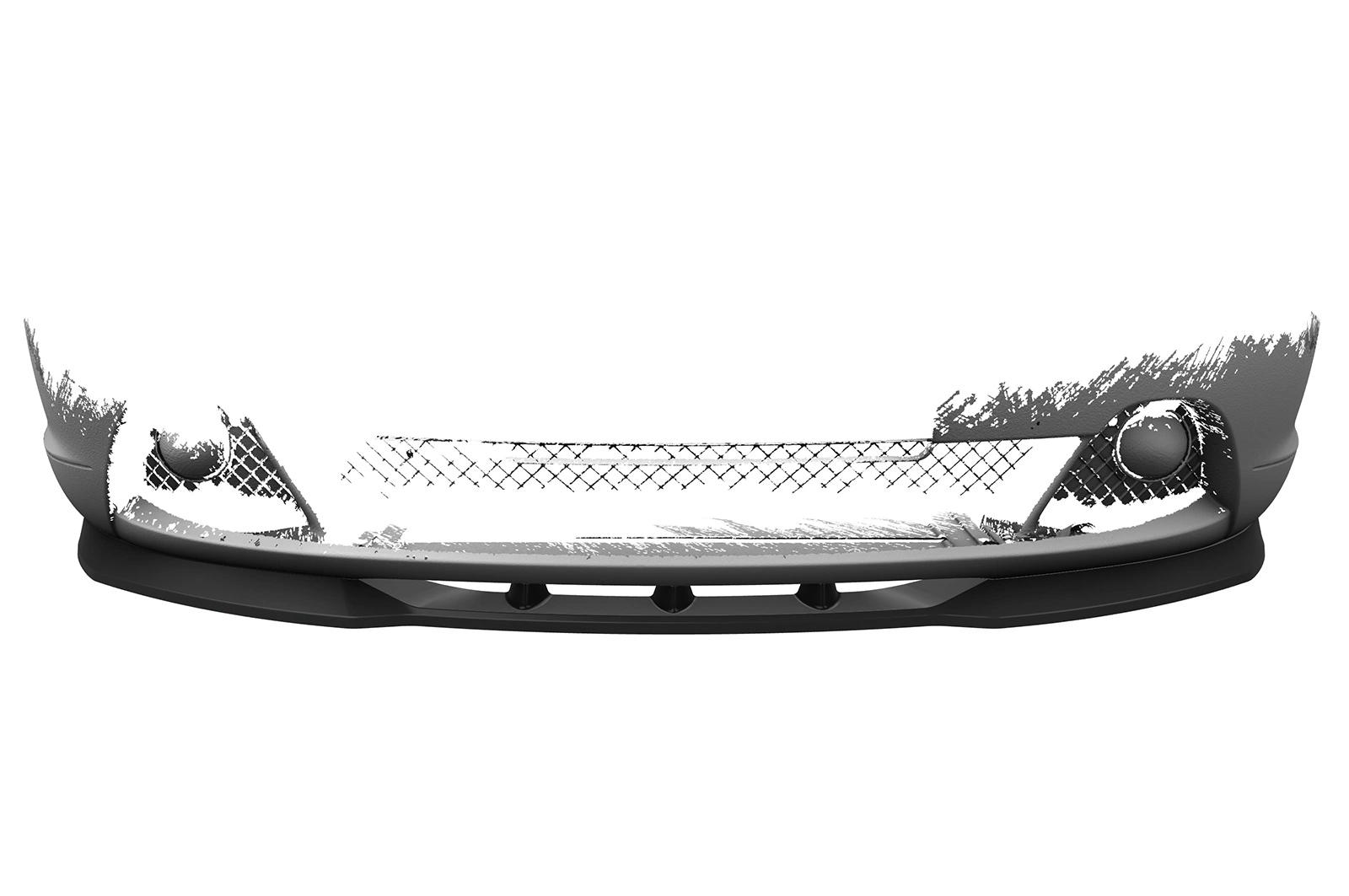 Voorspoiler passend voor BMW 3er E46 Coupé / Cabrio Glans Zwart – 03/2003–09/2006
