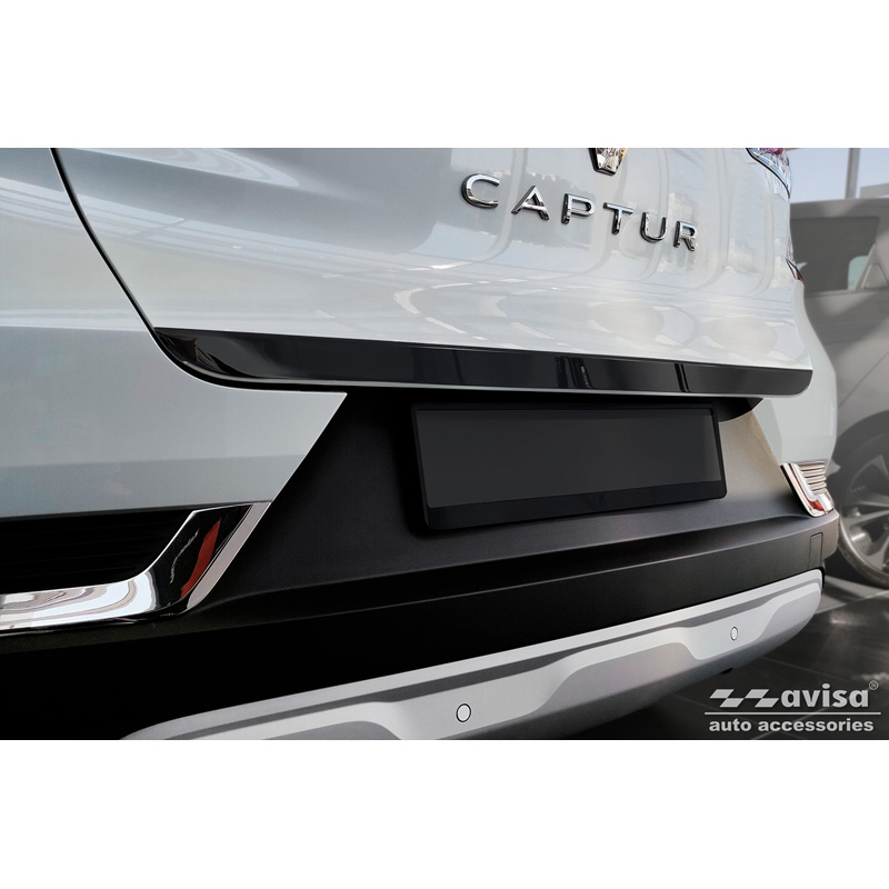 Black Chrome Stainless Steel Tailgate Trim  Renault Captur II 2019- & Mitsubishi ASX II 2023-
