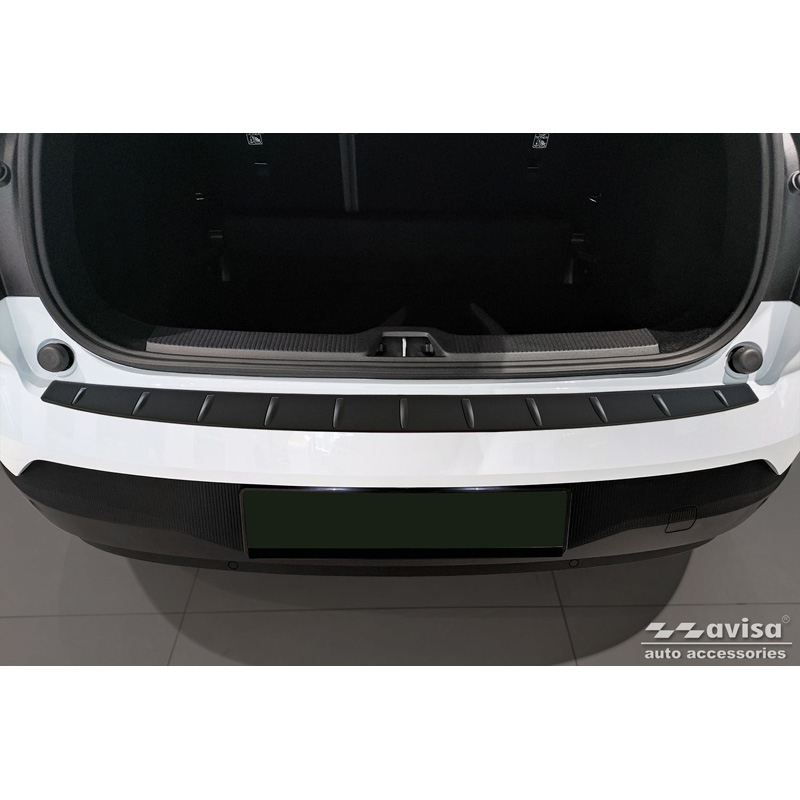 Matt Black Stainless Steel Rear bumper protector  Volvo EX30 2023- 'Ribs'