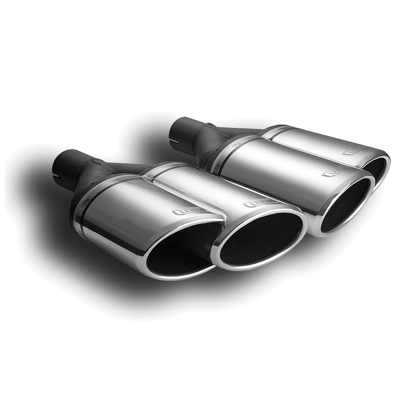 Ulter Sport Exhaust finisher (left) - Double Oval 160x65mm - Length 200mm - Installation ->50mm - Inox