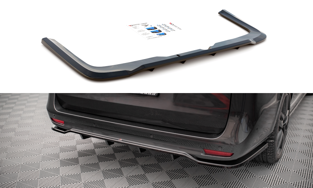 Diffuser passend voor Mercedes V-Class AMG Line W447 FL Maxton Glans Zwart