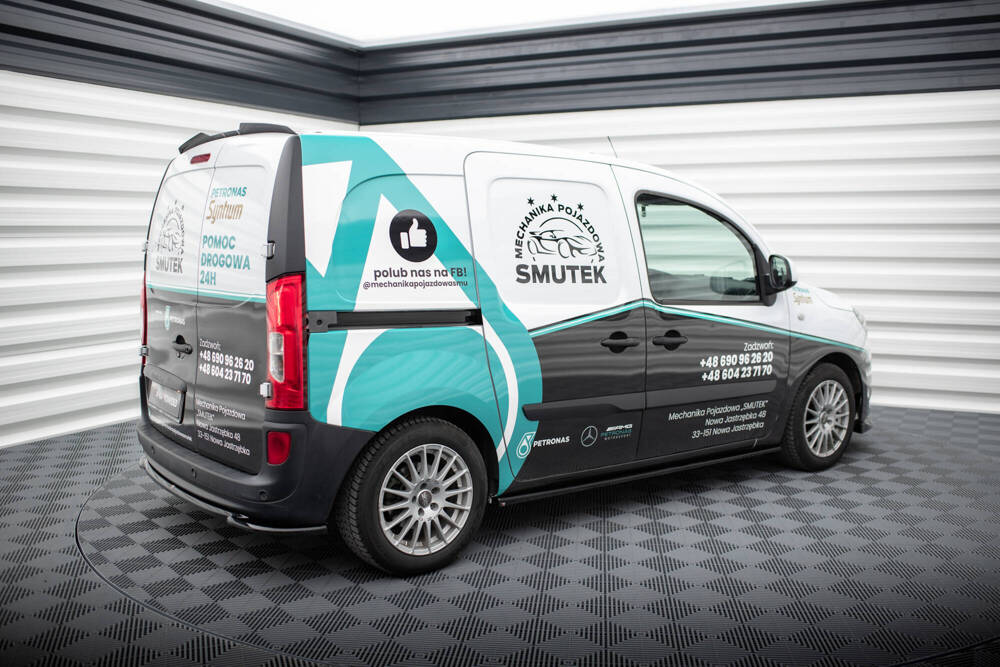 Zijskirts passend voor Mercedes Benz Citan Maxton Glans Zwart