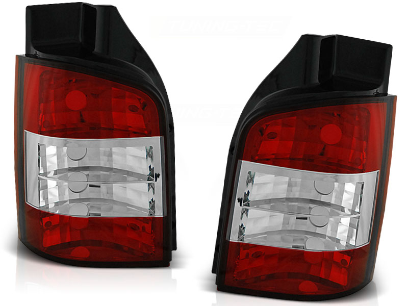Tail Lights VW Bus T5 Red/White Clear