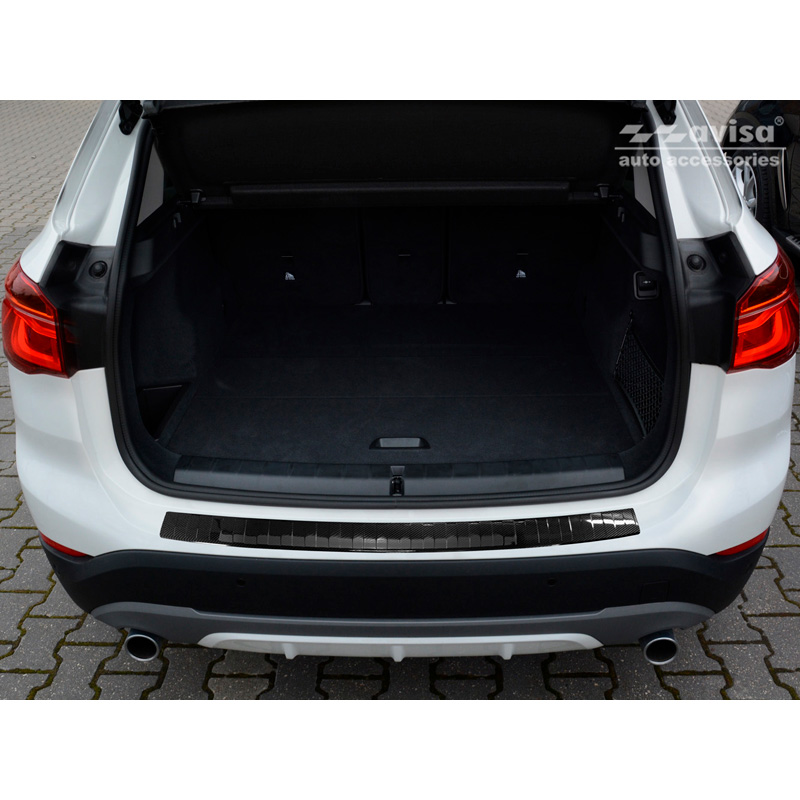 Real 3D Carbon Rear bumper protector  BMW X1 (F48) 2015-2022