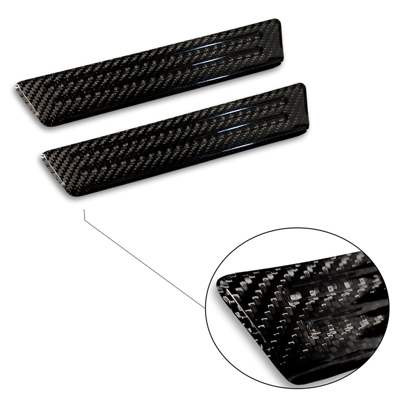 3D Black Carbon Door sill protectors  Volkswagen Tiguan II 2016-2024/Arteon 2017- & Shooting Brake 2020-/Passat Sedan&Variant 2014-/Golf Sportsvan 2014- incl. Facelifts - 2-Pieces - (rear doors)