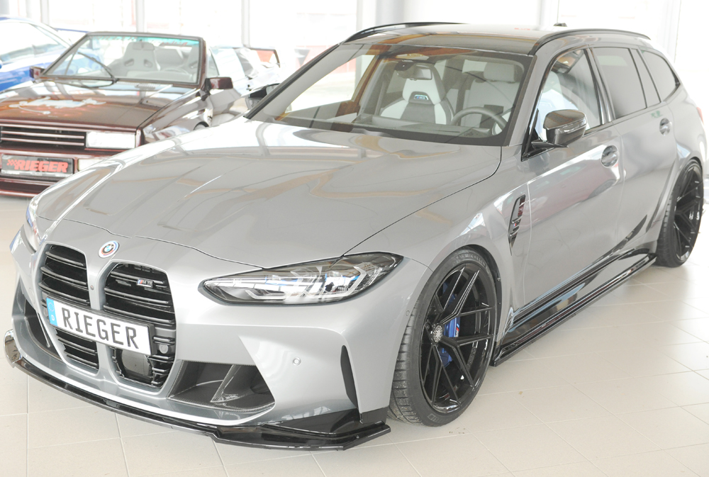 Voorspoiler passend voor BMW 3-series G80 M3 03.21-  glans zwart