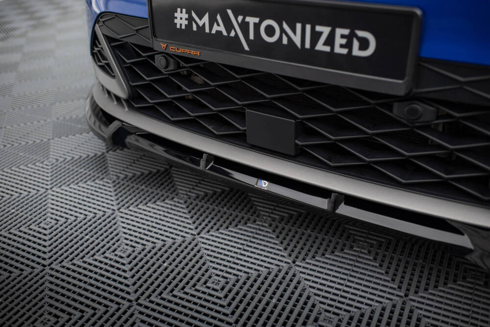 Voorspoiler passend voor Seat Arona FR Facelift Maxton Glans Zwart