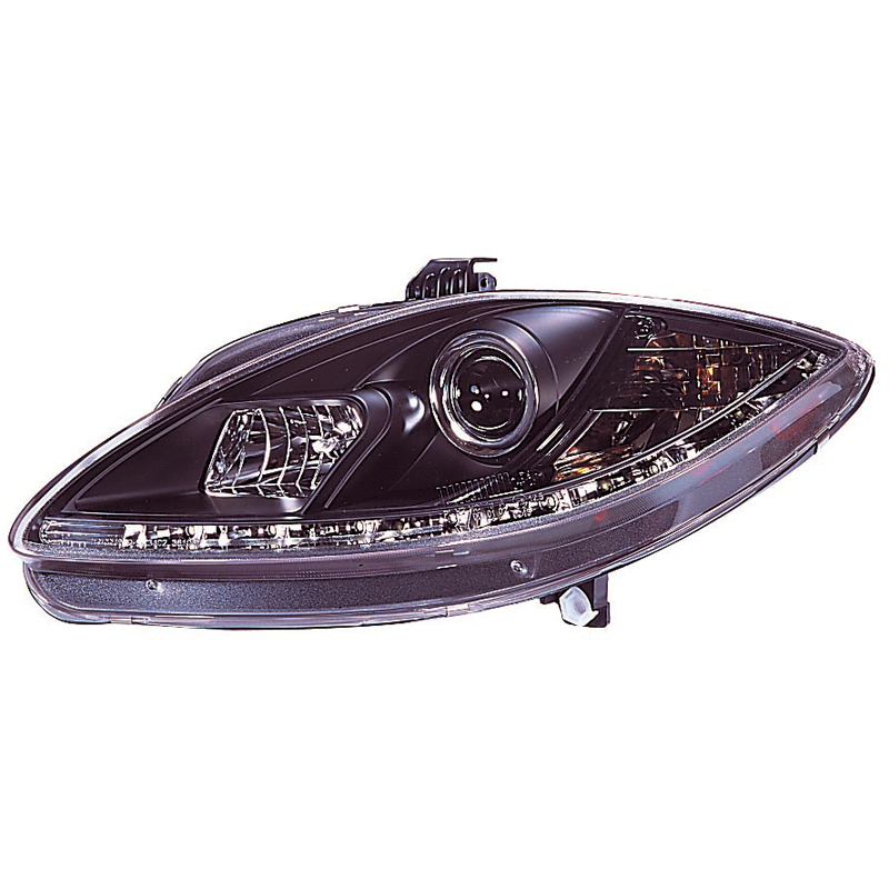 Set Headlights incl. DRL  Seat Leon/Altea/Toledo 2005-2009 - Black
