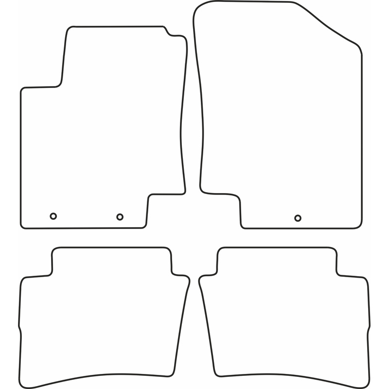 Set car mats  Hyundai i20 2009-2015