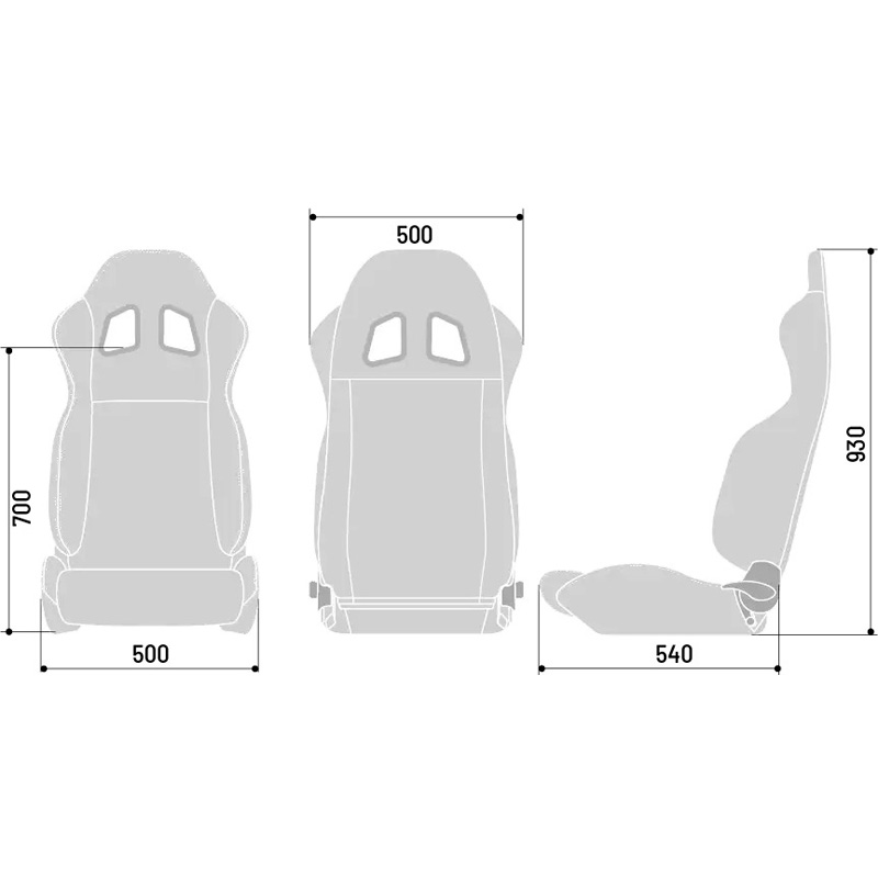 Sparco Sport Seat R100 MY22 - Black/Grey - Reclinable