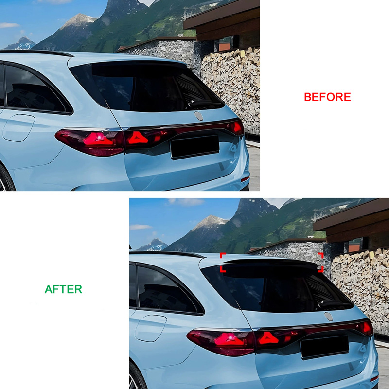 Roof spoiler (Spoiler Cap)  Mercedes E-Class W214 Kombi 2024- (ABS Glossy Black)