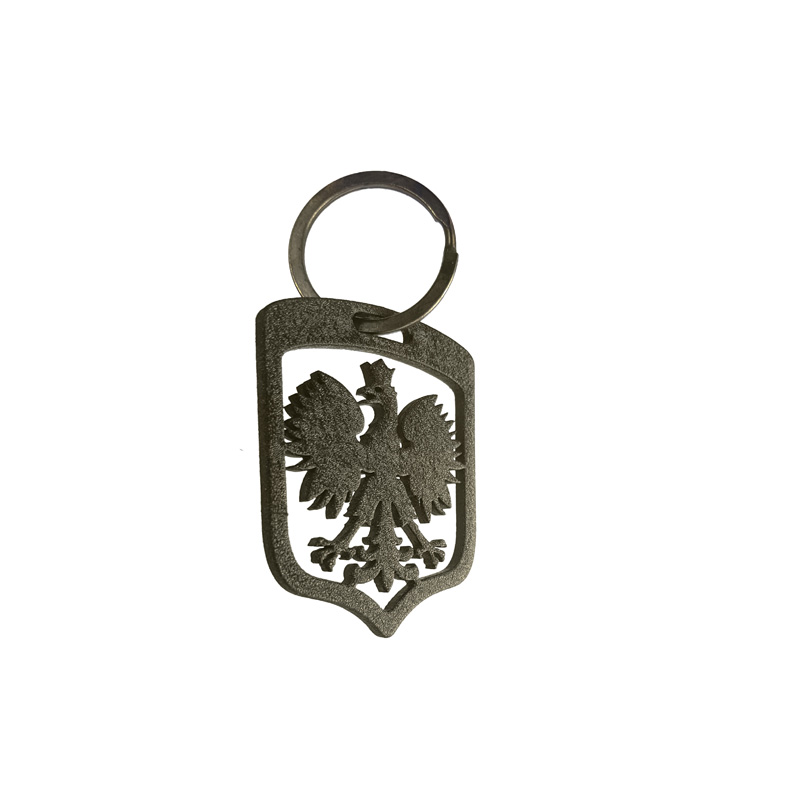 Stainless steel key chain - 'Poland' (golden)