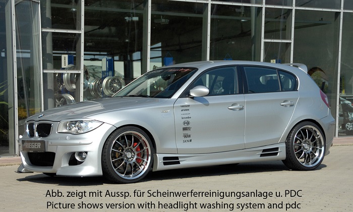 Spoilerzwaard voor Frontbumper BMW E87 Rieger