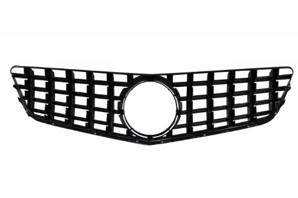 Grill passend voor Mercedes C207 W207 A207 (2009-2012) Coupe Cabrio GTR Look Glans Zwart/Chroom