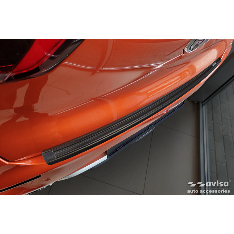 Black Stainless Steel Rear bumper protector  MG ZS FL 2019-2024 'British Flag'