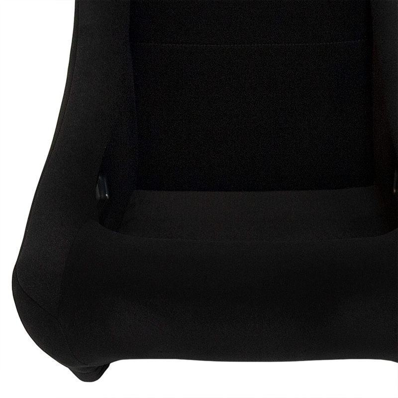 Sport seat 'Zandvoort' - Black - Non-reclinable back-rest - incl. slides