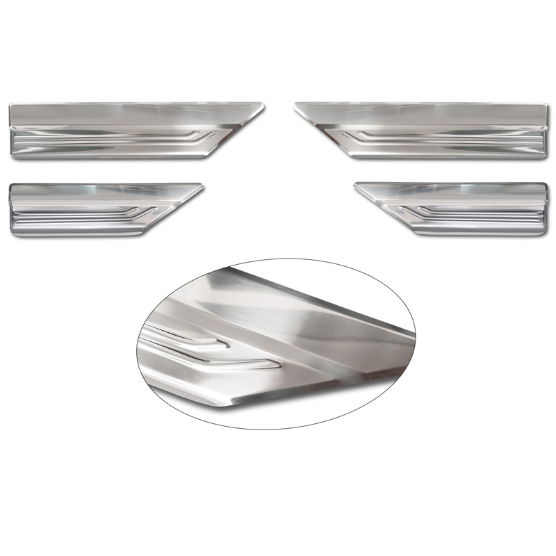 Stainless Steel Door sill protectors  Lexus RX V 2022- 'Lines' - 4-pieces