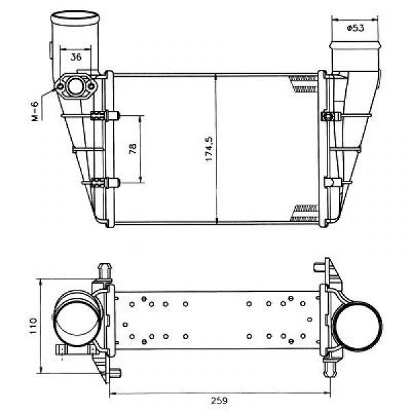 Intercooler AUDI A4 95->> 240x175 1.9 TDI/1.8 TURBO