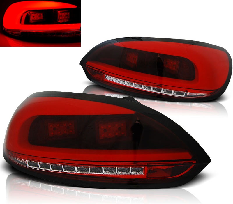 Tail Lights VW Scirocco 08-14 Tube LED Red/Clear