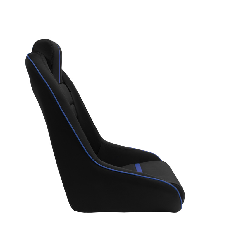 Sport seat 'Classic RS' - Black/Blue - Non-reclinable back-rest + Integrated head-rest - incl. slides