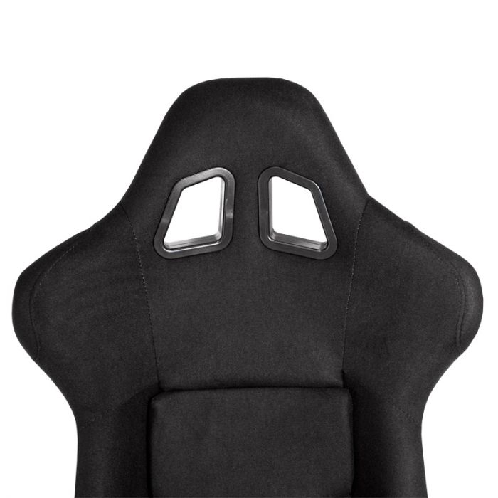 Sport seat 'RR' - Black - Non-reclinable fibreglass back-rest - incl. slides